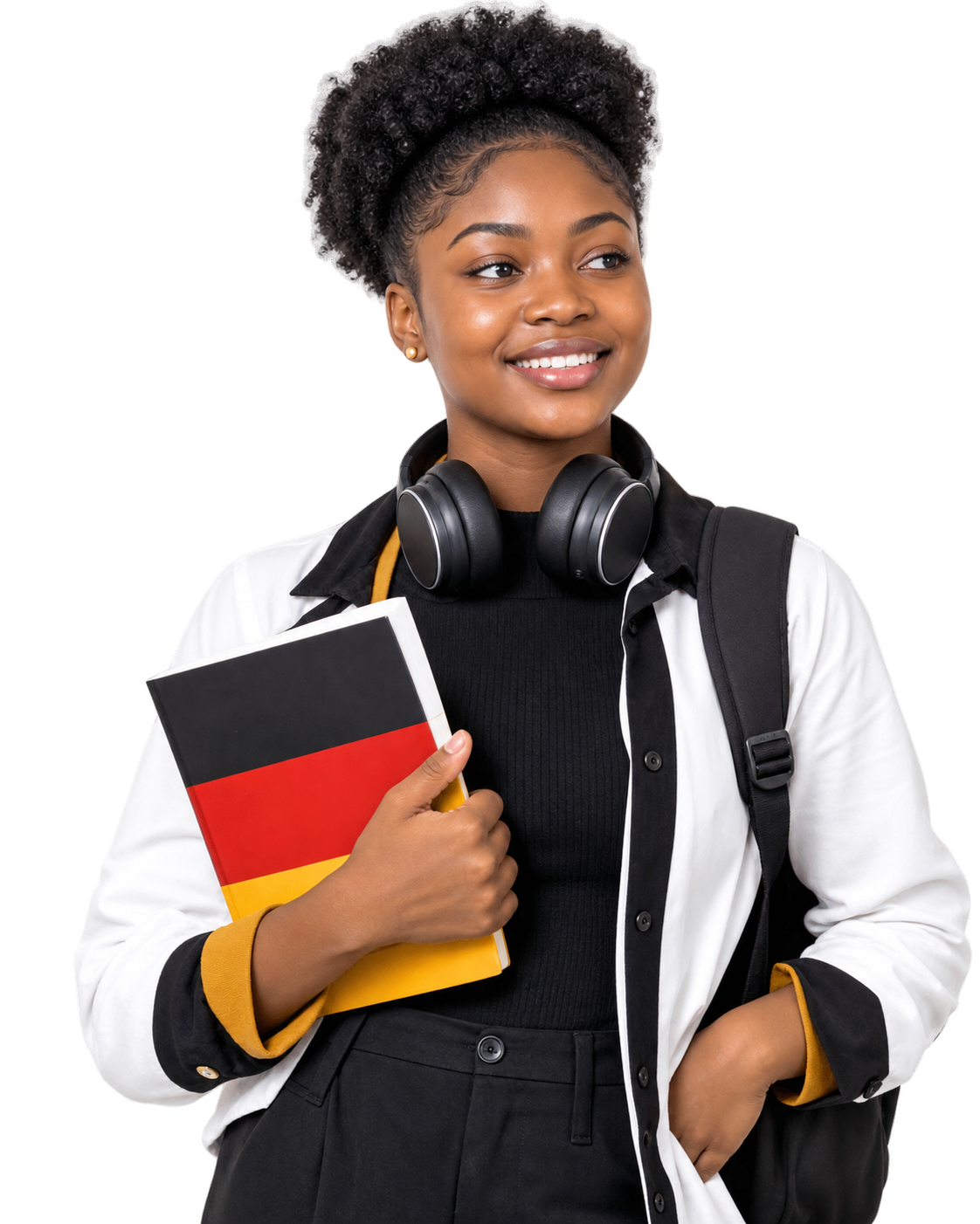 Student preparing for German exam